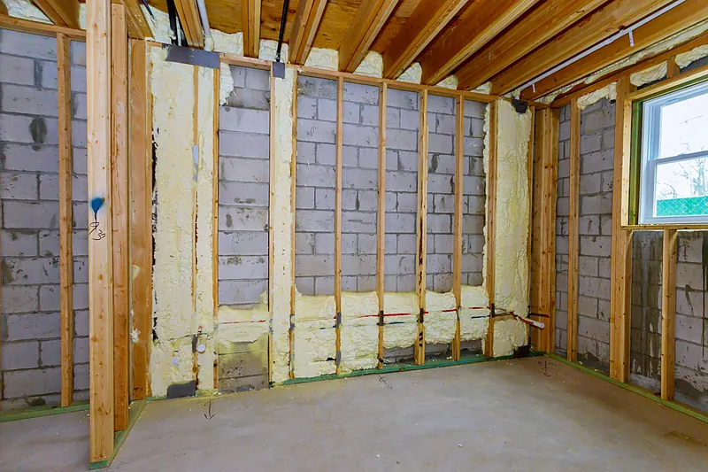 Basement spray foam insulation