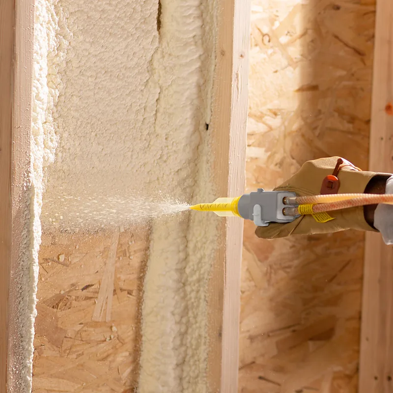 Closed-cell spray foam application